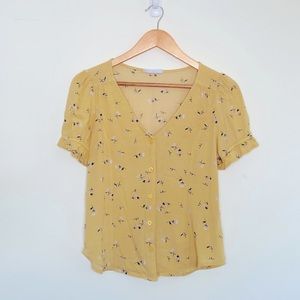 Yellow Floral Blouse